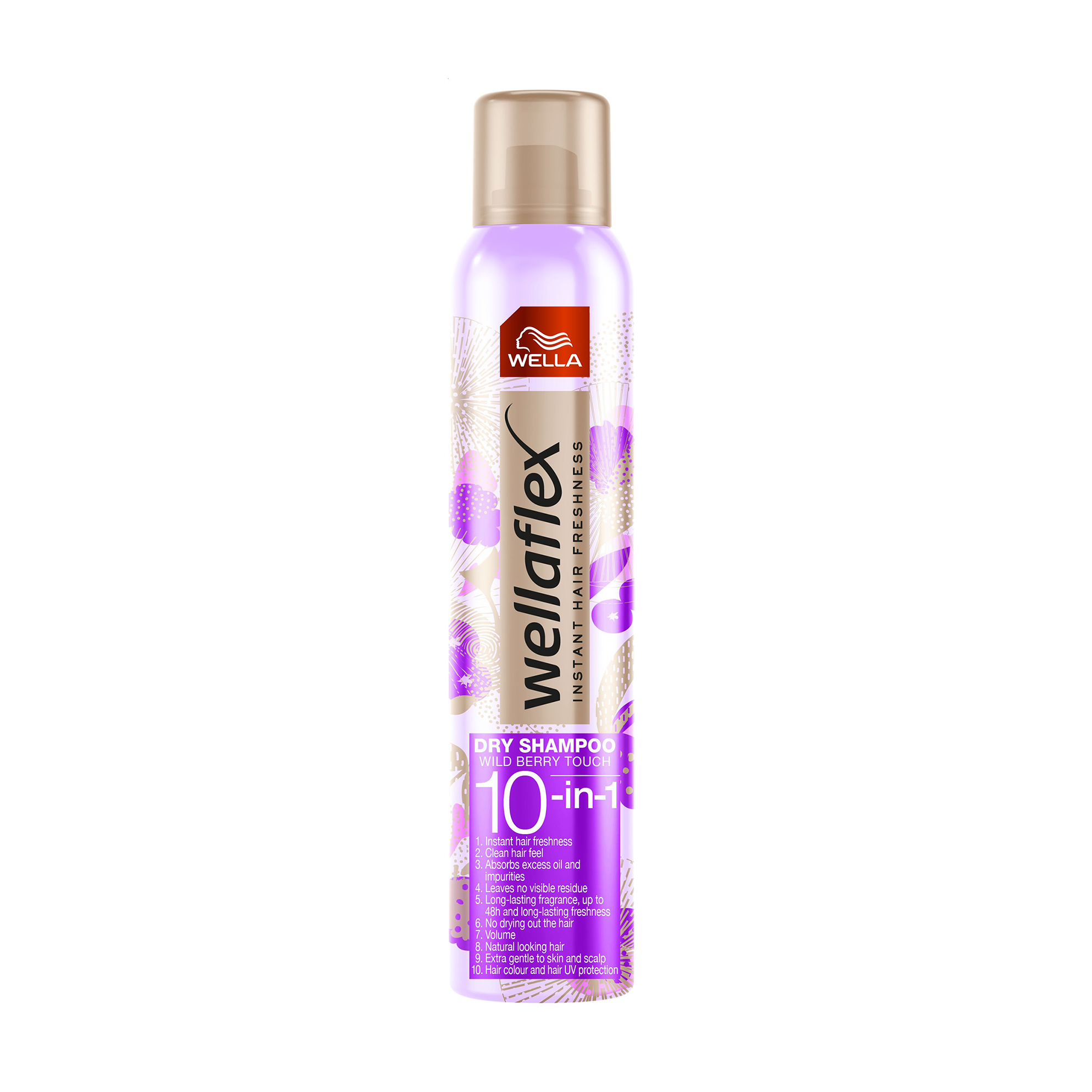 Сухий шампунь для волосся WELLA Wellaflex 10 в 1 Wild Berry Touch, 180 мл